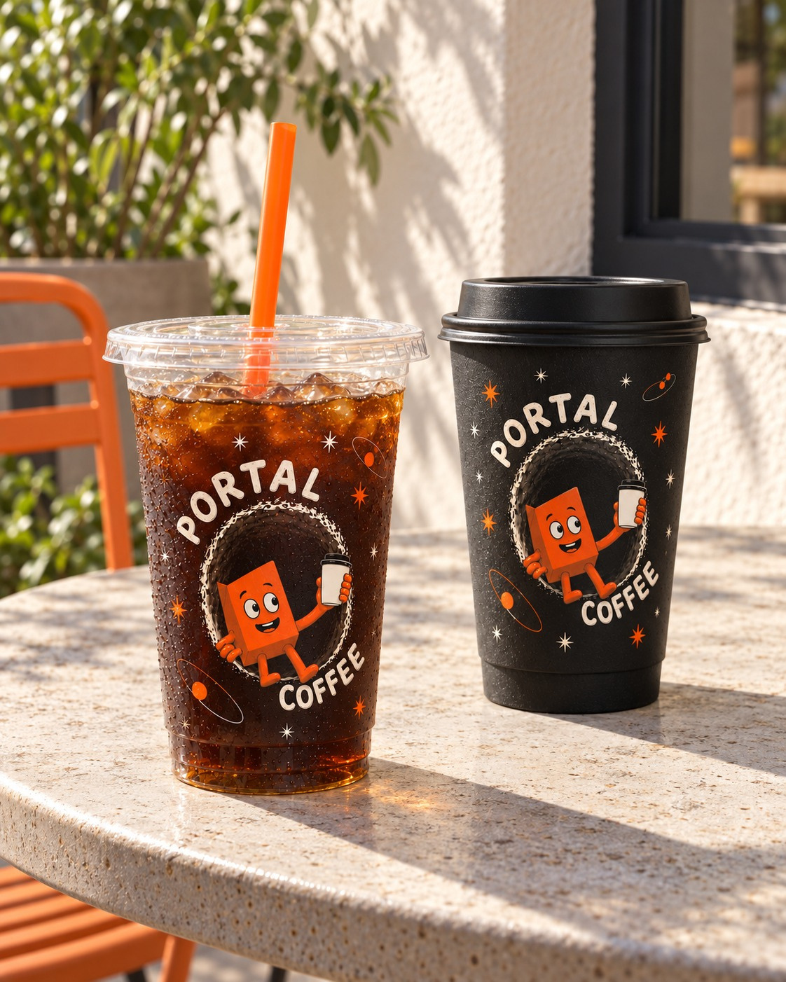 Portal Coffee: Character cup design